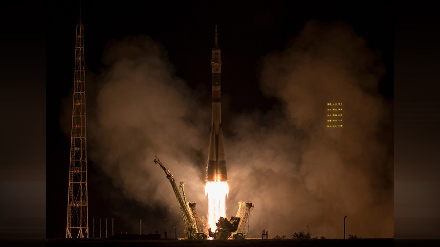 სამი ასტრონავტი საერთაშორისო კოსმოსურ სადგურზე 5-თვიან მისიაში გაემგზავრა