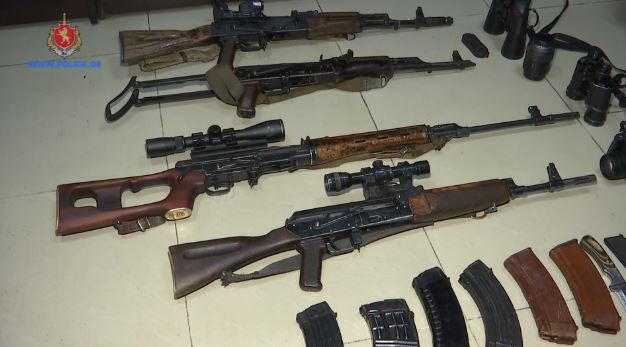 One person detained on charge of illegal keeping and carrying of guns