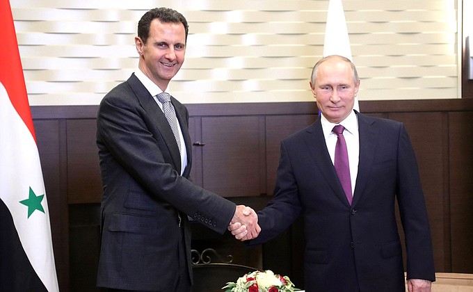 Putin və Əsədin Soçidəki görüşü