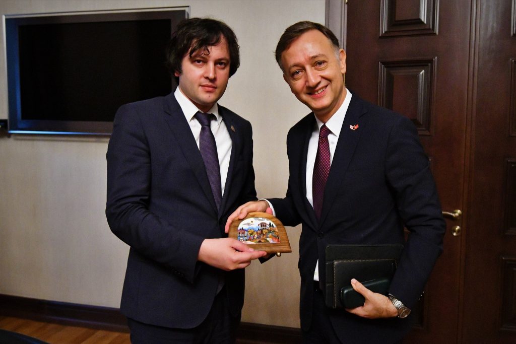 İrakli Kobaxidze Türkiyyənin səfiri ilə vidalaşma görüşünü keçirdi