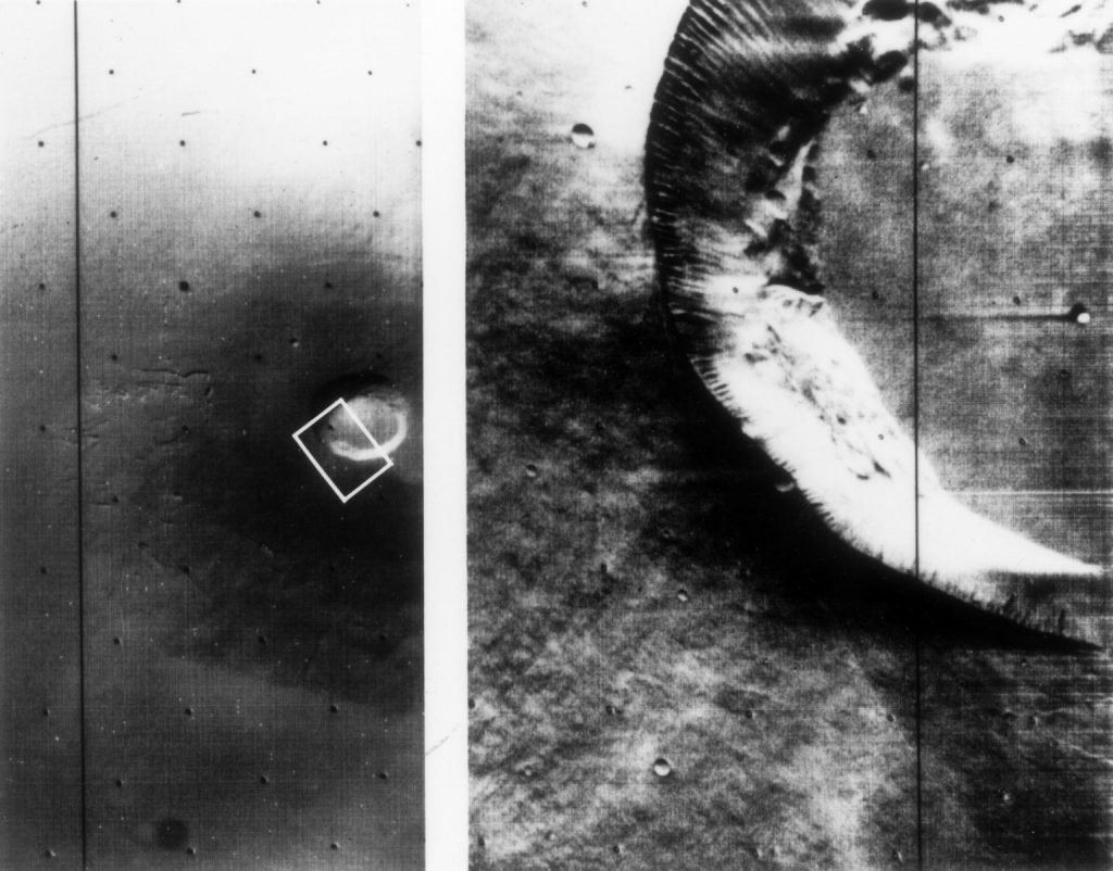 NASA-ს დღის ფოტო - მარსის ვულკანის ერთ-ერთი პირველი სურათი, 1971 წ.