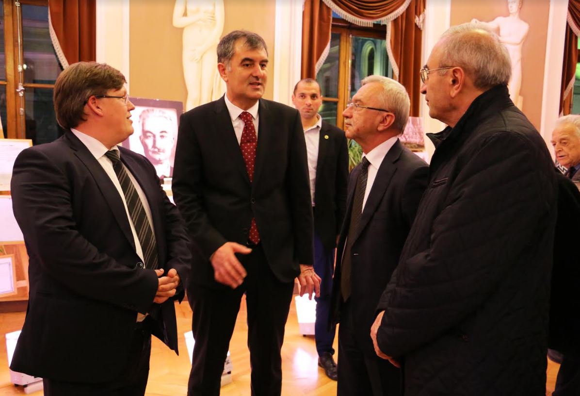 სოზარ სუბარი და პავლო როზენკო ილია ჭავჭავაძის 180 წლის იუბილესადმი მიძღვნილ ღონისძიებას დაესწრნენ