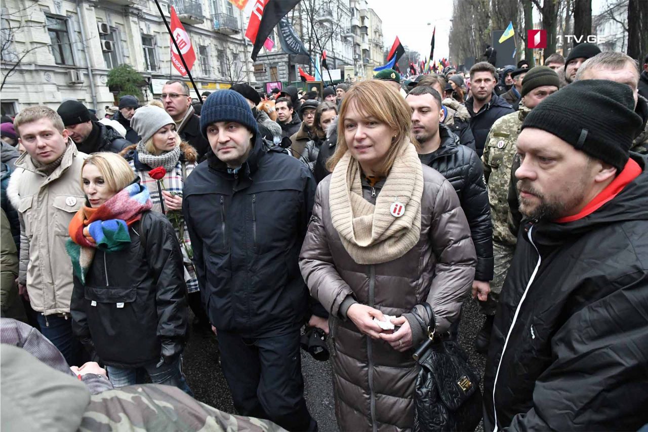 „მარში იმპიჩმენტისთვის“ - კიევში მიხეილ სააკაშვილის მომხრეები საპროტესტო აქციას მართავენ