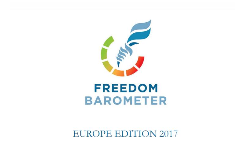 თავისუფლების ბარომეტრი  - 30 ევროპული ქვეყნიდან საქართველო მე-13 ადგილზეა