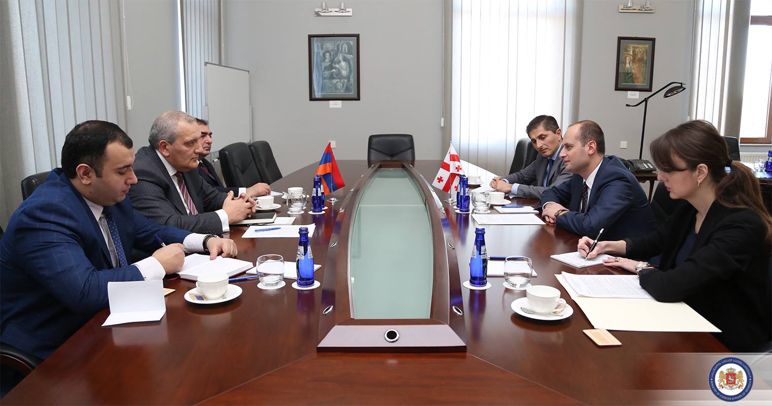 მიხეილ ჯანელიძე საქართველოში სომხეთის ახალ ელჩს შეხვდა