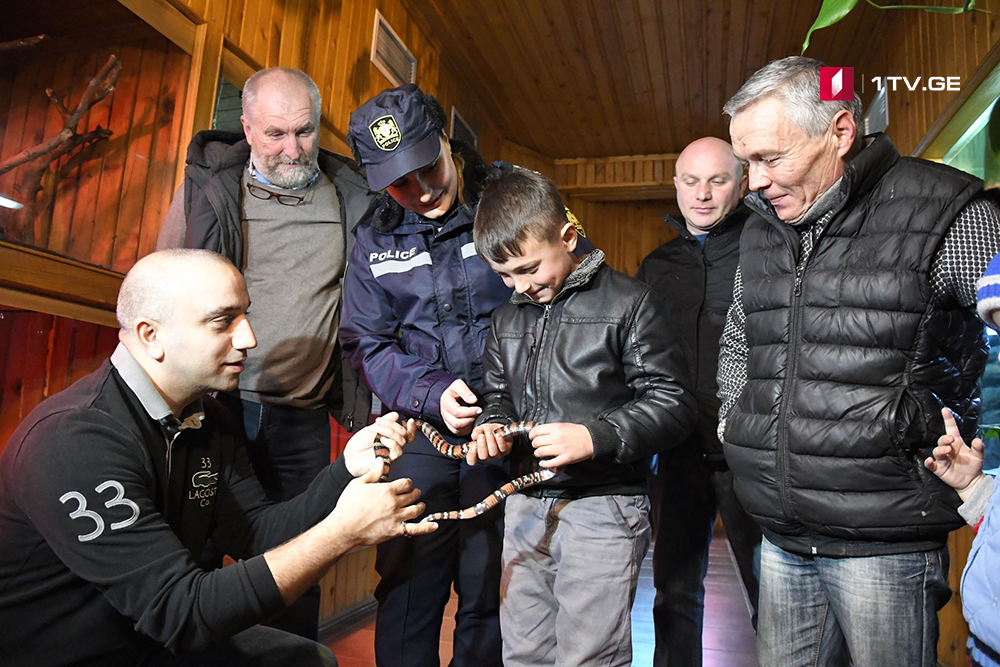 Doqquz yaşlı David Nozadzeyə zooparkı gəzdirdilər