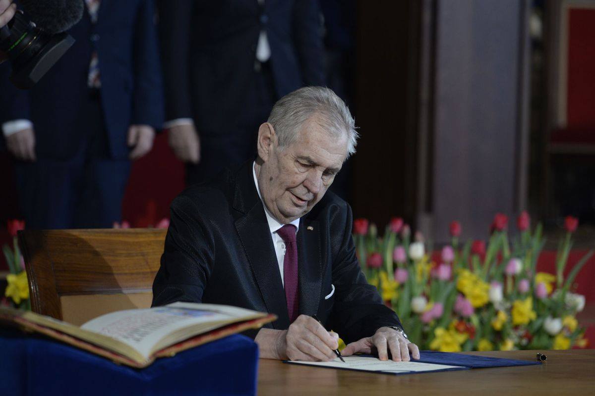 პრაღაში ჩეხეთის პრეზიდენტის მილოშ ზემანის ინაუგურაცია გაიმართა