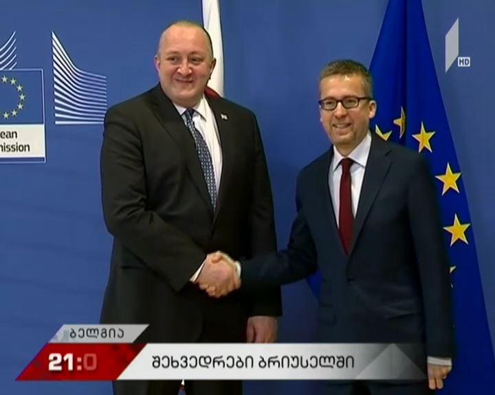 რუსეთიდან მომდინარე საფრთხეები, ნატო-ში გაწევრიანება და ვიზალიბერალიზაცია  - პრეზიდენტი ბრიუსელში ვიზიტს აჯამებს