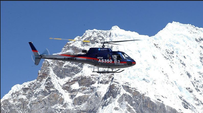 Helicopter damaged in Stepantsminda district
