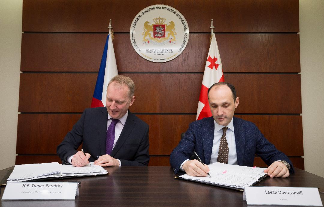 გარემოს დაცვისა და სოფლის მეურნეობის სამინისტრომ ჩეხეთის განვითარების სააგენტოსთან ურთიერთგაგების მემორანდუმი გააფორმა