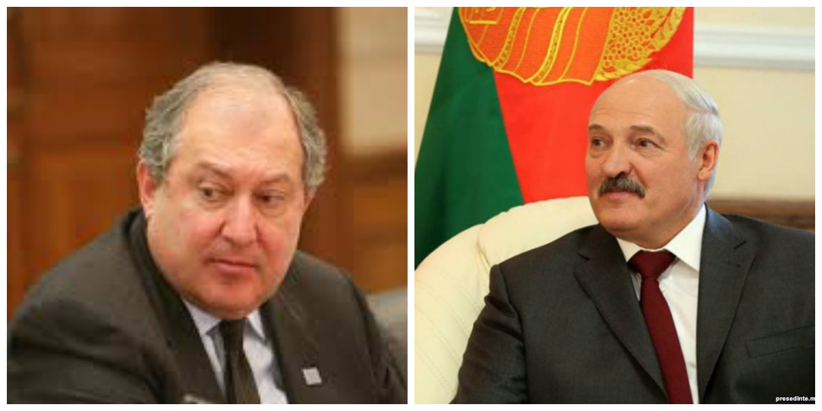 სომხეთის პრეზიდენტი არმენ სარგსიანი ტელეფონით ბელარუსის პრეზიდენტს, ალექსანდრ ლუკაშენკოს ესაუბრა