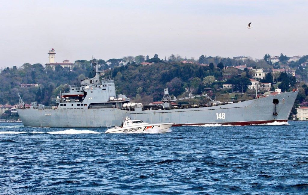 რუსული სამხედრო-სადესანტო ხომალდი „ორსკი" ხმელთაშუა ზღვაში შევიდა