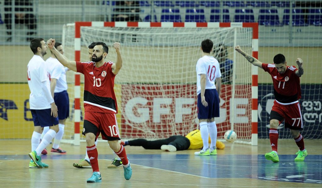 საქართველოს ნაკრებმა ფუტსალში ინგლისი ანგარიშით 5:1 დაამარცხა