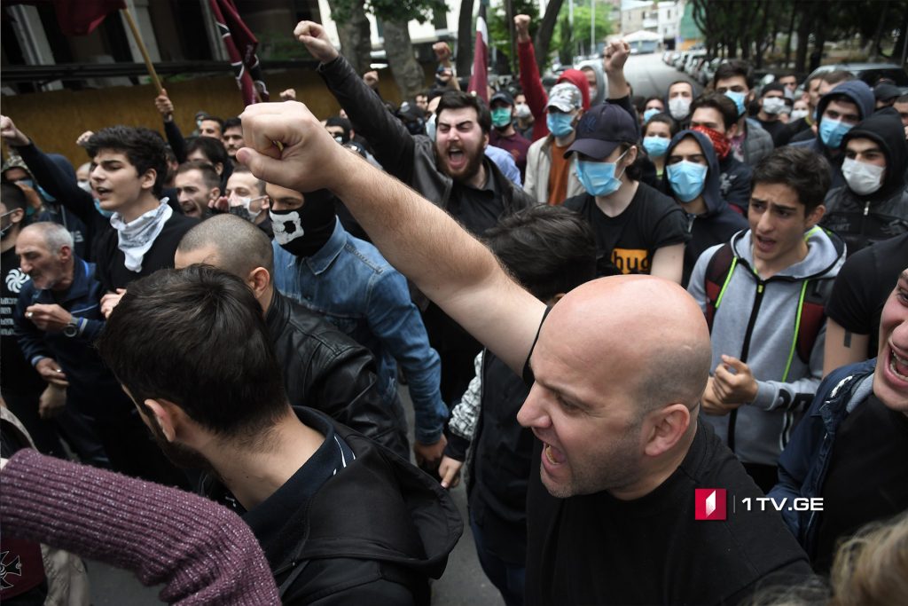 "Glory to the nation, death to enemy" - Georgian National Unity holds counter-rally near Rustaveli Avenue [Photo, Video]