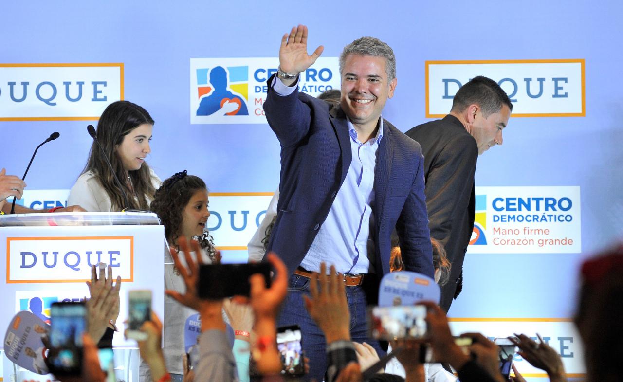 კოლუმბიის საპრეზიდენტო არჩევნების მეორე ტური ივან დუკემ მოიგო