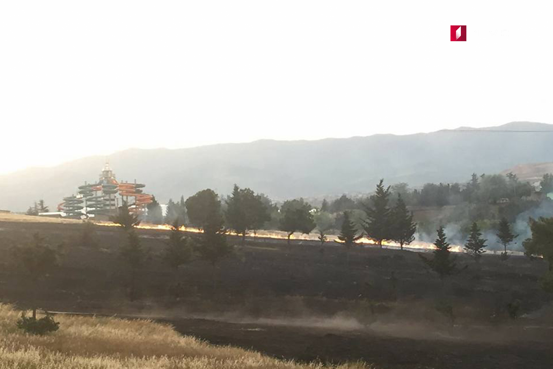 თბილისის ზღვის მიმდებარე ტერიტორიაზე ხანძარია