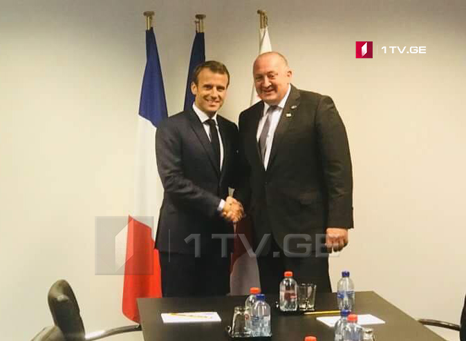 გიორგი მარგველაშვილი ემანუელ მაკრონს შეხვდა