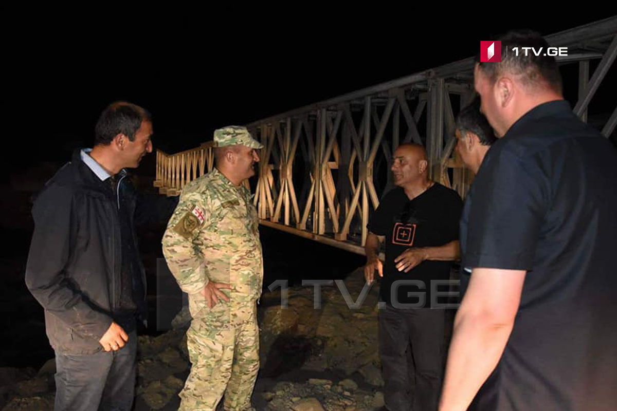 ჭუბერში პანელური ხიდის კონსტრუქციის მონტაჟი დასრულდა