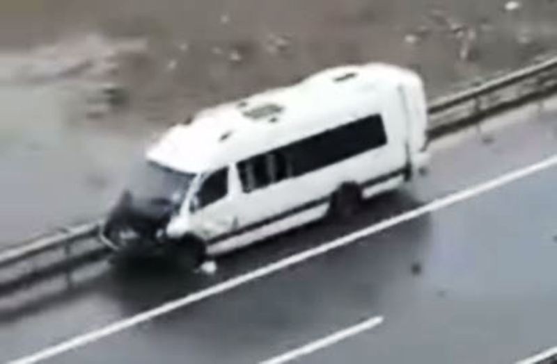 ტრაპიზონში, მიკროავტობუსი ქართული სანომრე ნიშნით ავარიაში მოყვა, არიან დაშავებულები