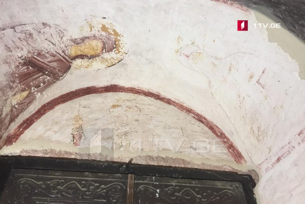 წალენჯიხის ფერიცვალების სახელობის ეკლესიაში წმინდა ნინოს ფრესკა აღმოაჩინეს