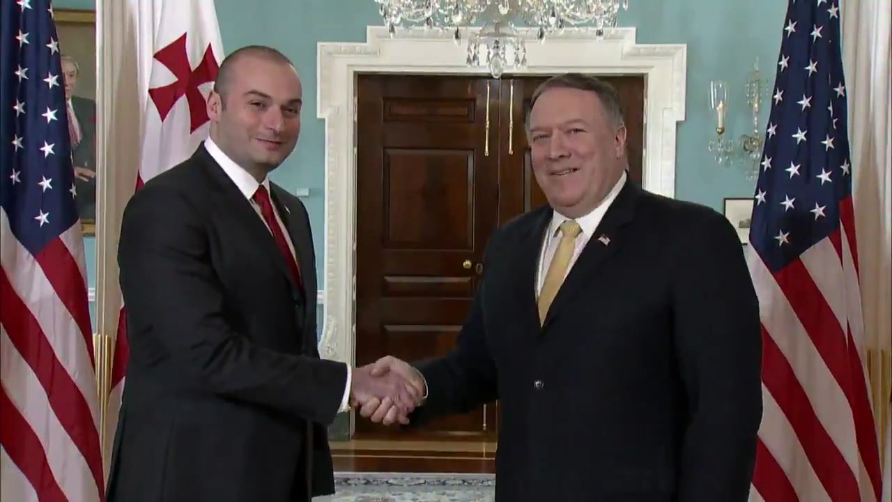 სახელმწიფო დეპარტამენტი მამუკა ბახტაძისა და მაიკ პომპეოს შეხვედრის ვიდეომასალას ავრცელებს