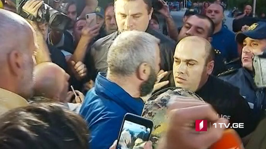 პარლამენტის შენობასთან აქციაზე ინციდენტი მოხდა [ვიდეო]