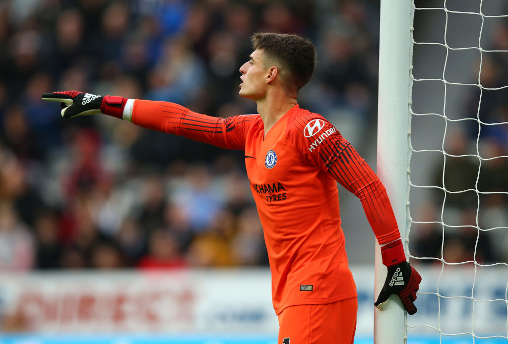NEWCASTLE UPON TYNE, ENGLAND - AUGUST 26:  Kepa Arrizabalaga of Chelsea during the Premier League match between Newcastle United and Chelsea FC at St. James Park on August 26, 2018 in Newcastle upon Tyne, United Kingdom.  (Photo by Alex Livesey/Getty Images)