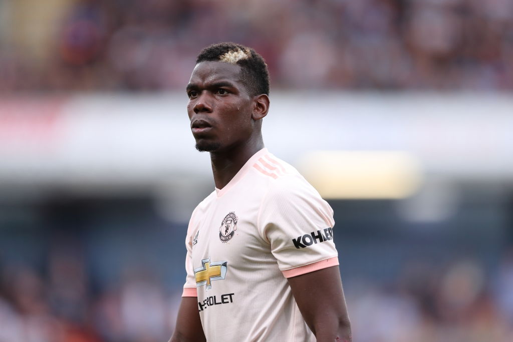 BURNLEY, ENGLAND – SEPTEMBER 02: Paul Pogba of Manchester United during the Premier League match between Burnley FC and Manchester United at Turf Moor on September 2, 2018 in Burnley, United Kingdom. (Photo by James Williamson – AMA/Getty Images)