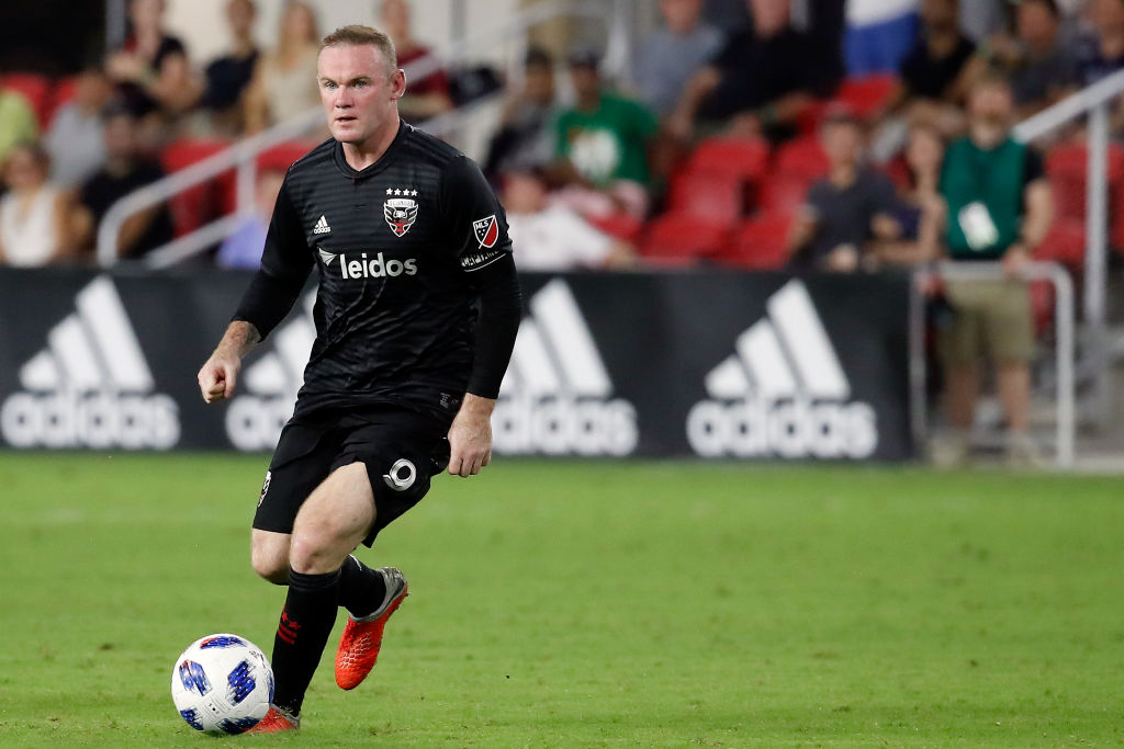 WASHINGTON, DC – AUGUST 29: Wayne Rooney #9 of D.C. United controls the ball in the second half against the Philadelphia Union at Audi Field on August 29, 2018 in Washington, DC. (Photo by Patrick McDermott/Getty Images)