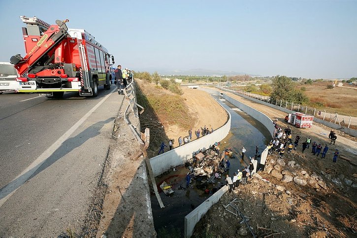 Türkiyədə yol qəzası nəticəsində 18 nəfər həlak oldu