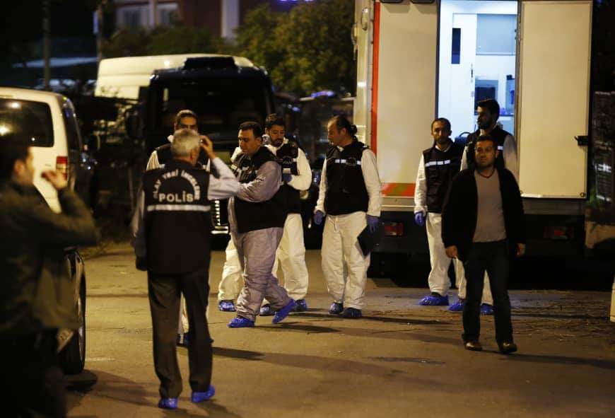 თურქეთის პოლიცია საუდის არაბეთის საკონსულოში ჩხრეკას ცხრა საათის განმავლობაში ატარებდა