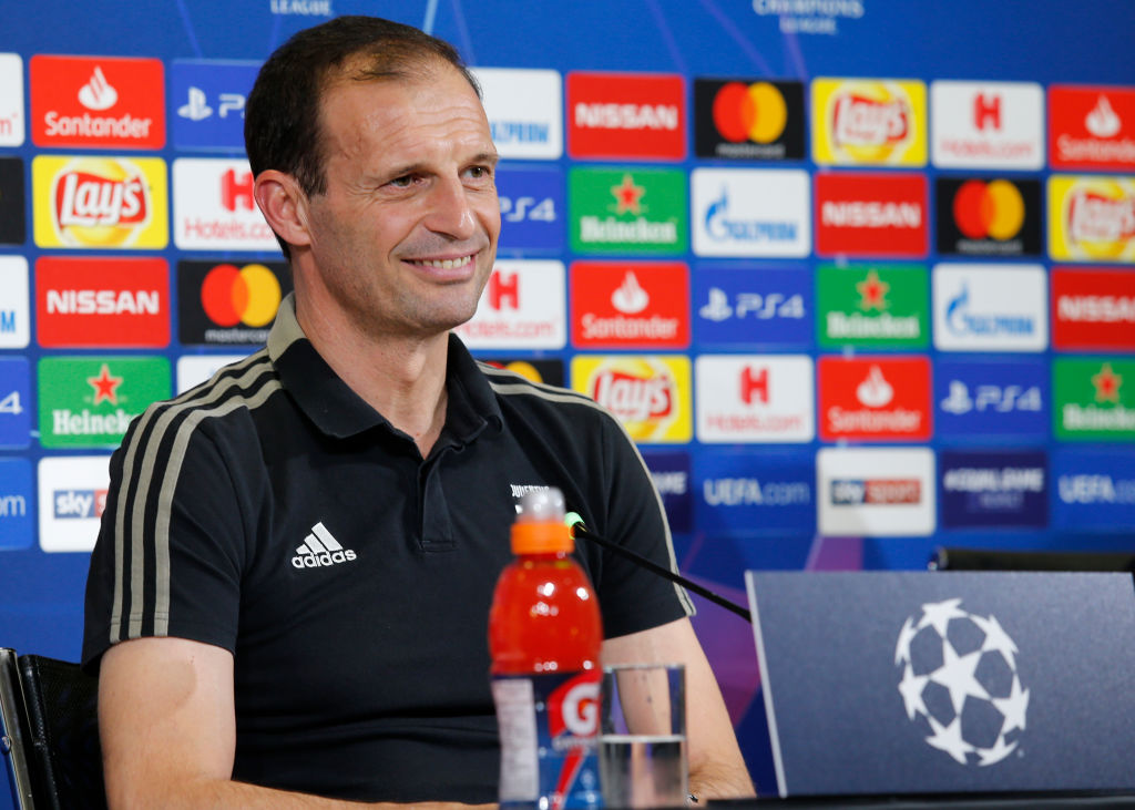 Massimiliano Allegri during Champions League press conference before the match  between Juventus v Manchester United, in Turin, on November 6, 2018. (Photo by Loris Roselli/NurPhoto via Getty Images)