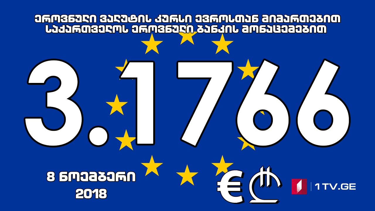 1 ევროს ოფიციალური ღირებულება 3.1766 ლარი გახდა