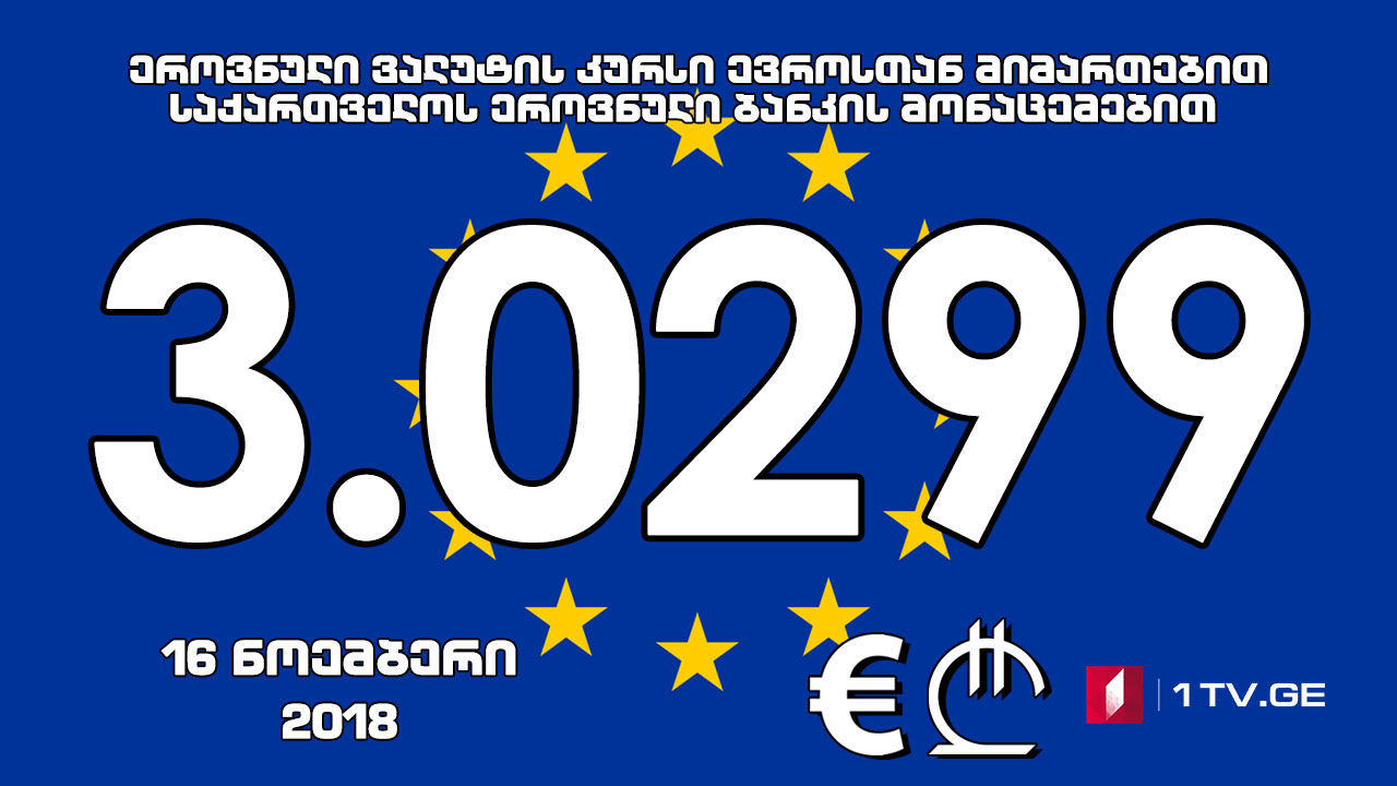 1 ევროს ოფიციალური ღირებულება 3.0299 ლარი გახდა