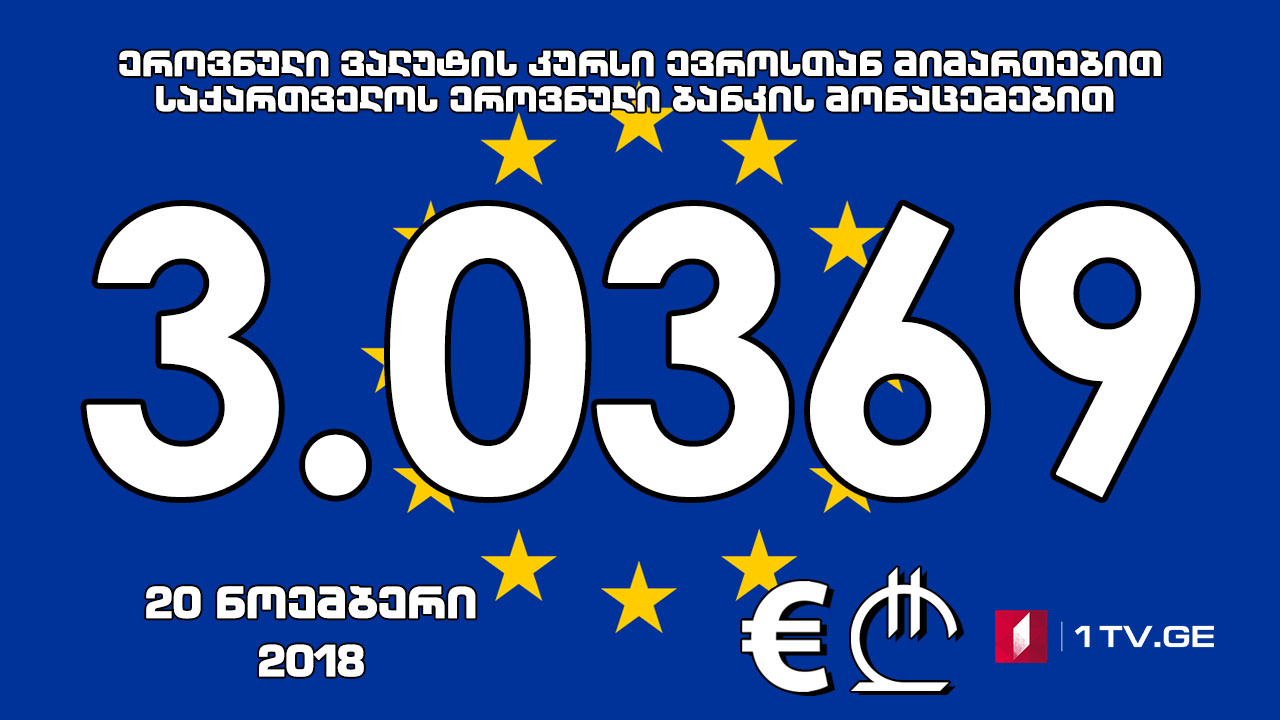 1 ევროს ოფიციალური ღირებულება 3.0369 ლარი გახდა