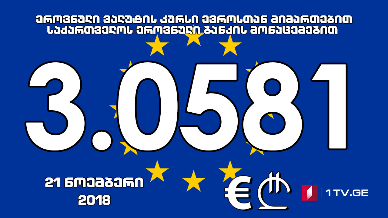 1 ევროს ოფიციალური ღირებულება 3.0581 ლარი გახდა