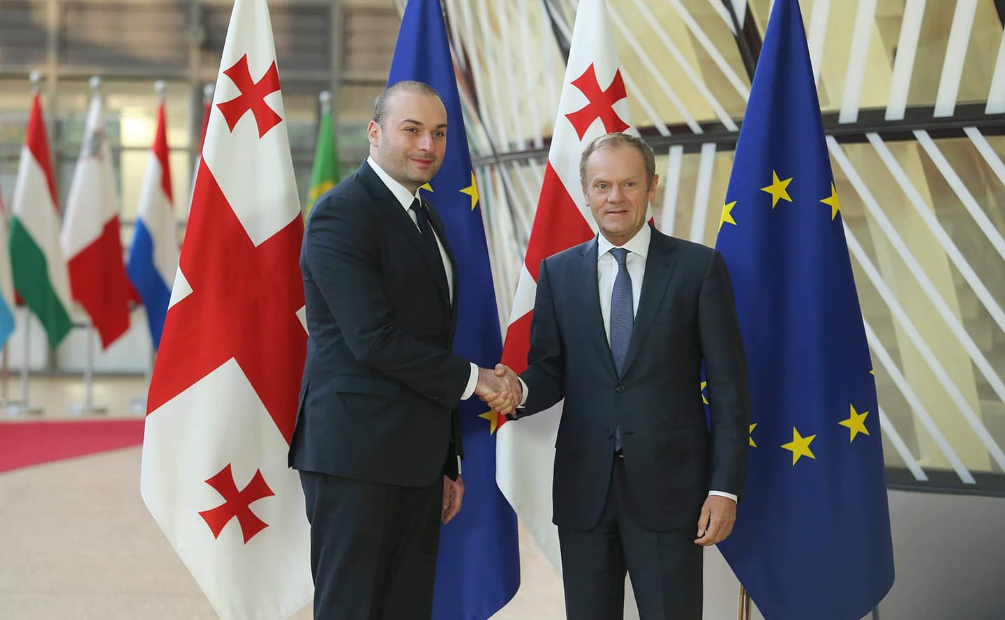 დონალდ ტუსკმა მამუკა ბახტაძესთან შეხვედრაზე საქართველოსადმი მხარდაჭერა დაადასტურა
