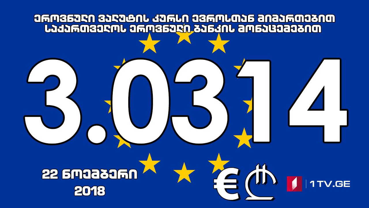1 ევროს ოფიციალური ღირებულება 3.0314 ლარი გახდა