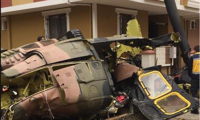 სტამბოლში სამხედრო  ვერტმფრენის კატასტროფის შედეგად, ოთხი თურქი სამხედრო დაიღუპა