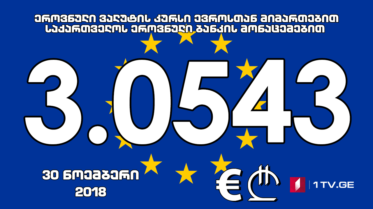 1 ევროს ოფიციალური ღირებულება 3.0543 ლარი გახდა