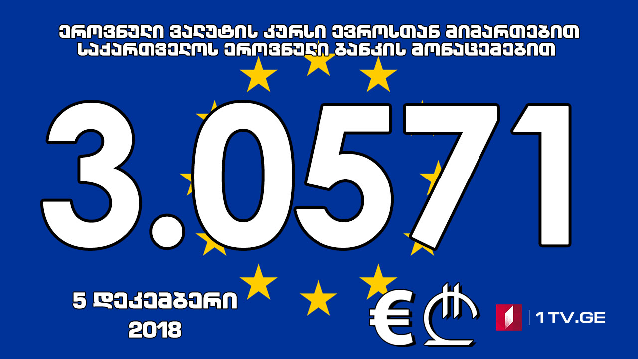 1 ევროს ოფიციალური ღირებულება 3.0571 ლარი გახდა