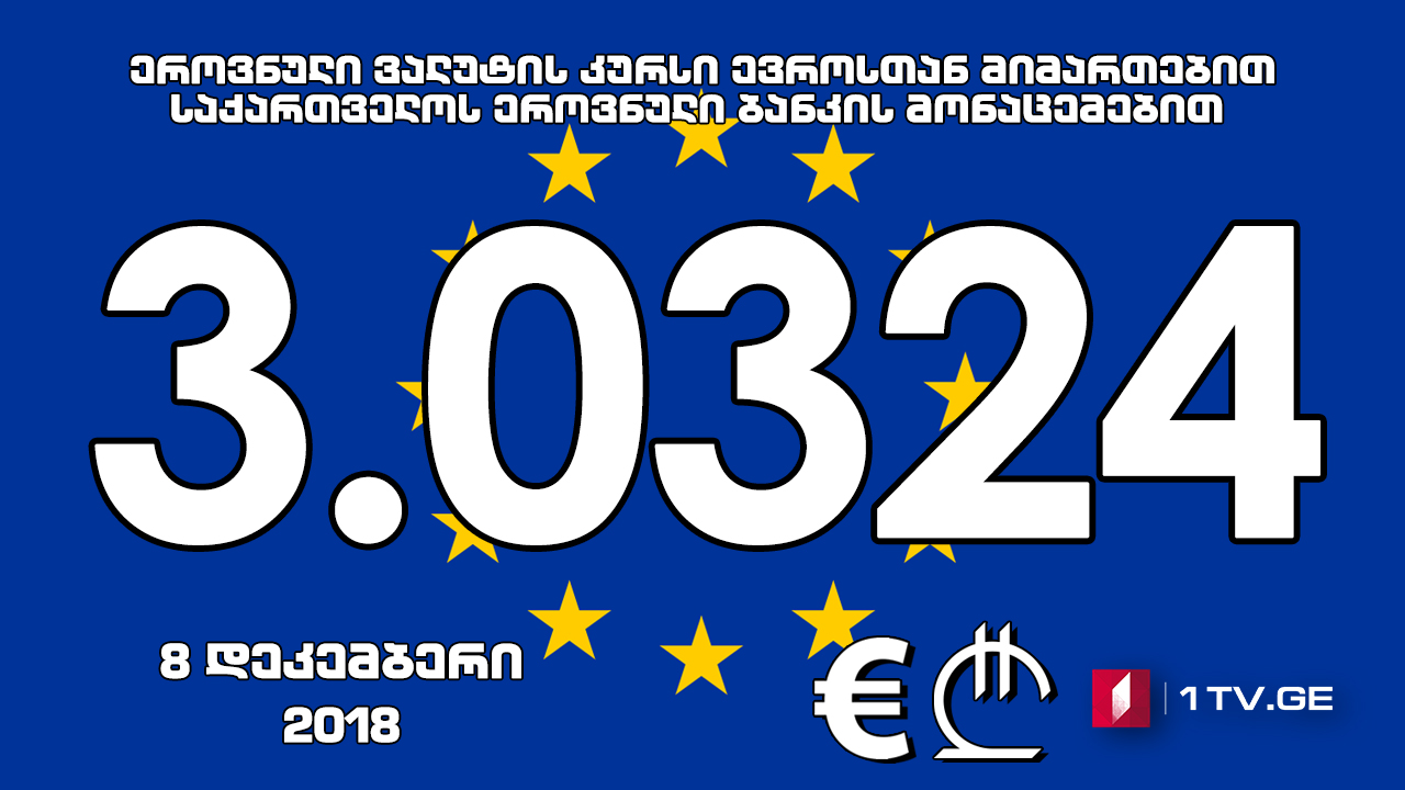 1 ევროს ოფიციალური ღირებულება 3.0324 ლარი გახდა