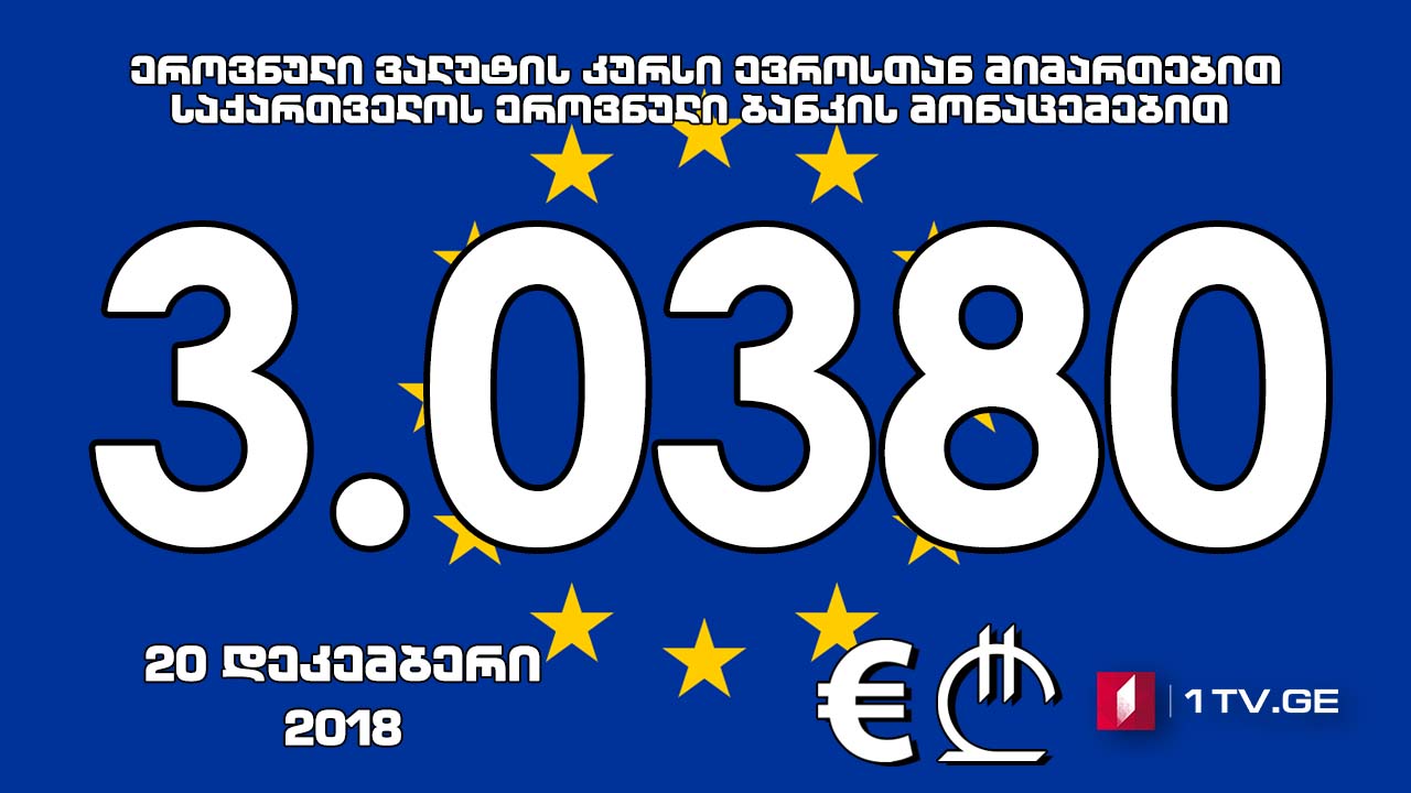 1 ევროს ოფიციალური ღირებულება 3.0380 ლარი გახდა