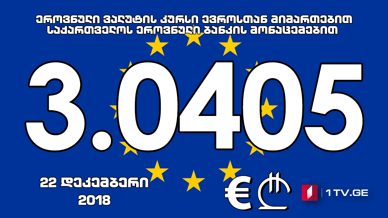 1 ევროს ოფიციალური ღირებულება 3.0405 ლარი გახდა