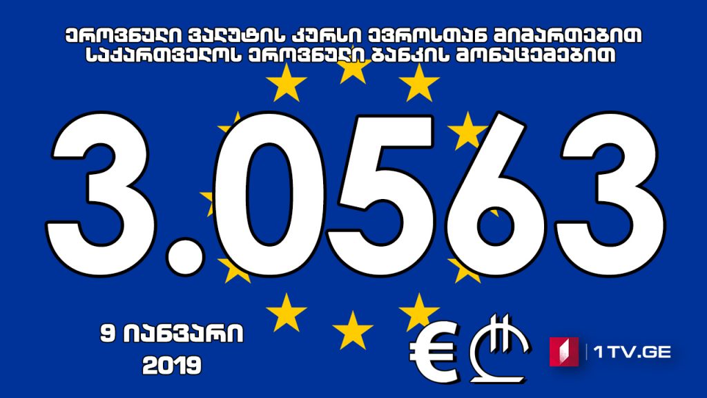 1 ევროს ოფიციალური ღირებულება 3.0563 ლარი გახდა