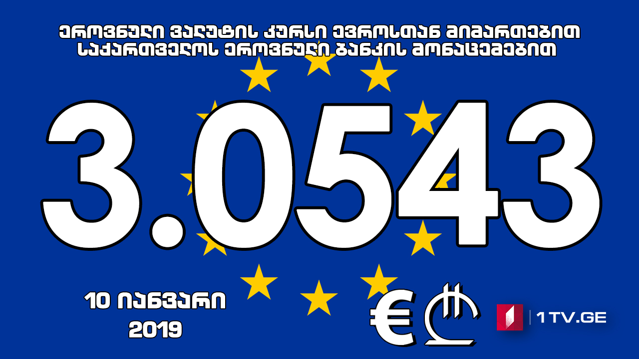 1 ევროს ოფიციალური ღირებულება 3.0543 ლარი გახდა