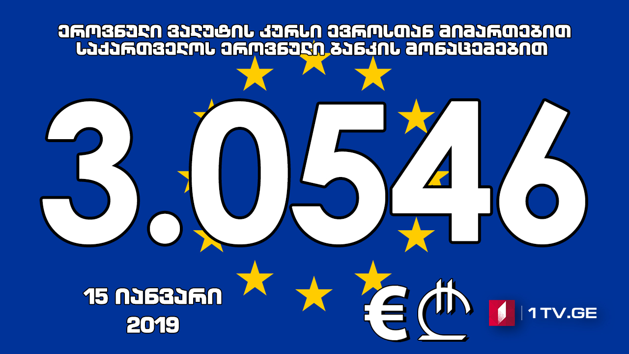 1 ევროს ოფიციალური ღირებულება 3.0546 ლარი გახდა