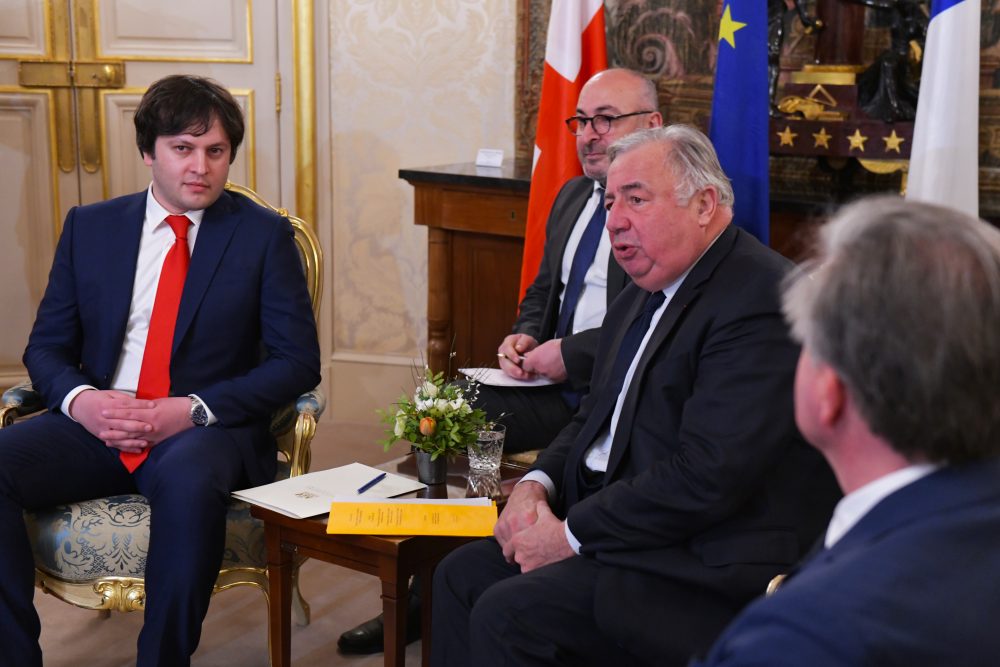 ირაკლი კობახიძე საფრანგეთის რესპუბლიკის სენატის პრეზიდენტს შეხვდა