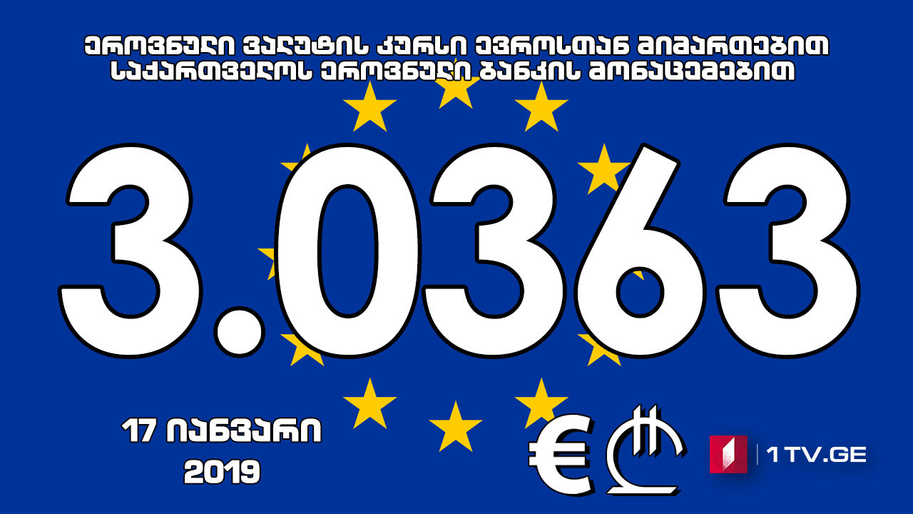 1 ევროს ოფიციალური ღირებულება 3.0363 ლარი გახდა
