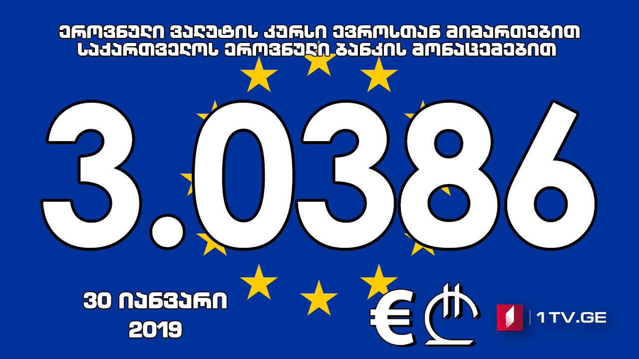 1 ევროს ოფიციალური ღირებულება 3.0386 ლარი გახდა